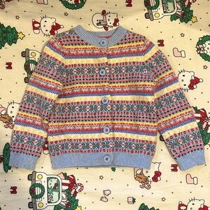 Mini Boden Toddler Fair Isle Sweater Cardigan